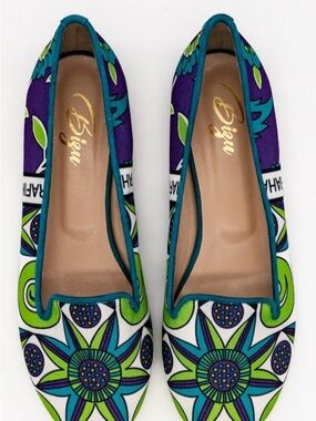 Ballet Flats & Slipon Vibrant Slip-On in Purple, Teal & Lime.